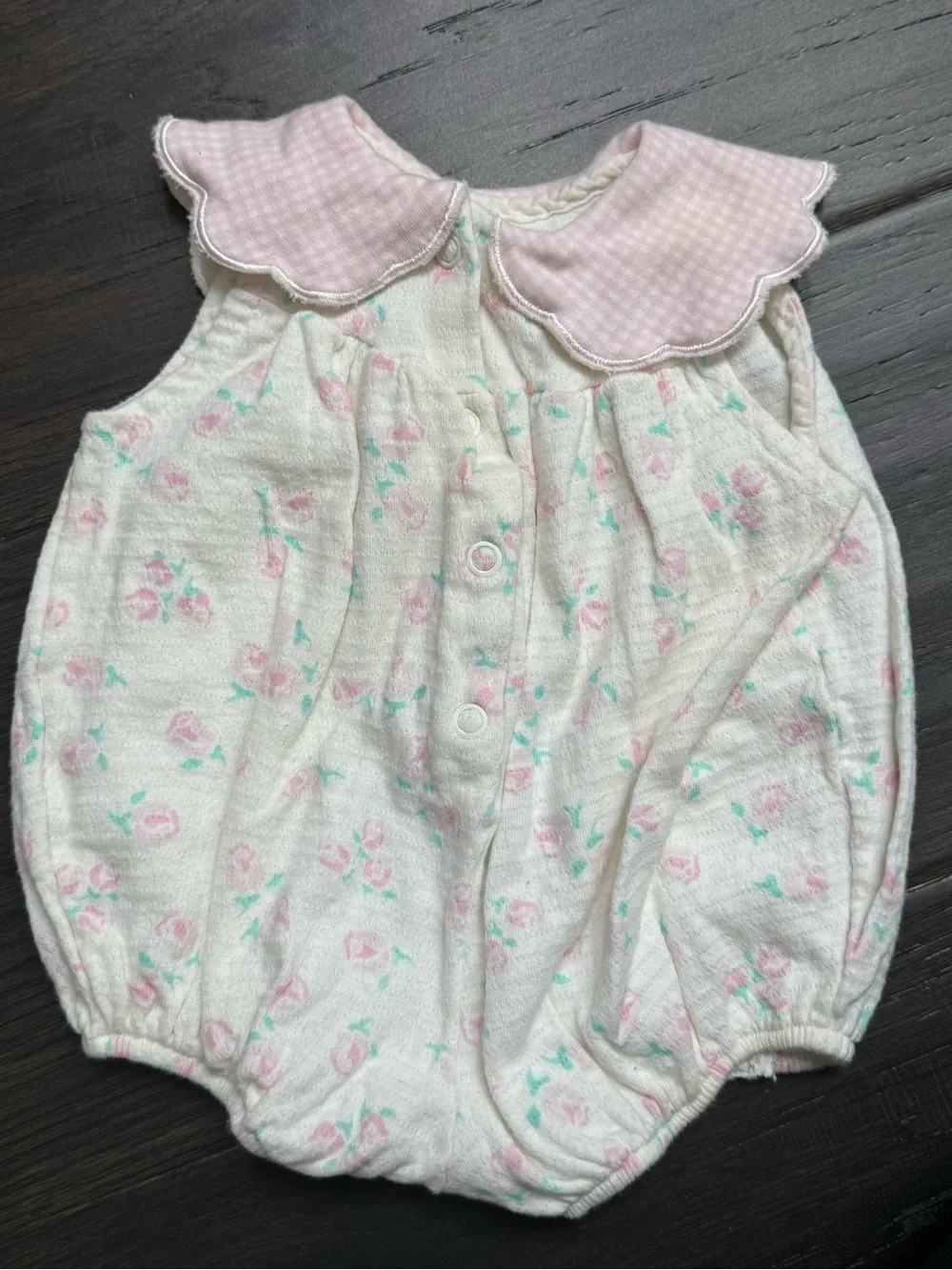 Vintage 1960s 1970s Baby Dior baby girl 0-3 months romper